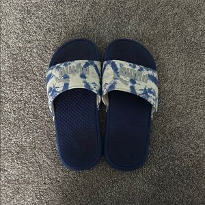 Puma Blue and White Slide Sandals